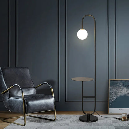 Modern Side Table Floor Lamp