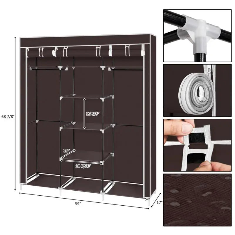 Dustproof Waterproof Portable Closet Wardrobe Storage