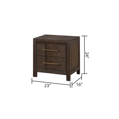 Modern Style King 5PC Storage Bedroom Set Made with Walnut Wood