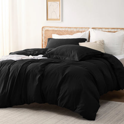 Duvet Cover - Derived from Bamboo Cooling Duvet Cover Set, 1 Duvet Cover  & 2 Pillow Shams