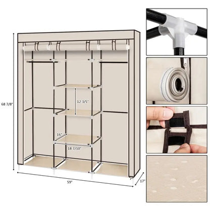 Dustproof Waterproof Portable Closet Wardrobe Storage