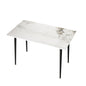 High Gloss 4-6 Seater Rectangular Marble Dining Table