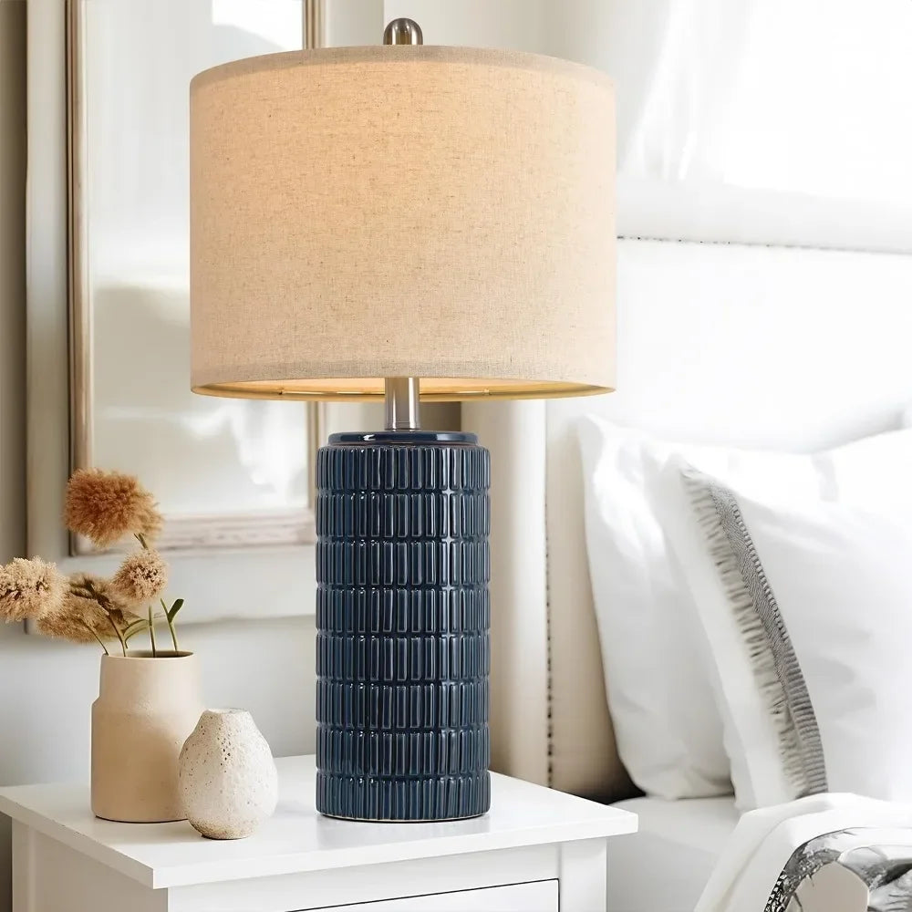 23" Modern Ceramic Table Lamp Set of 2