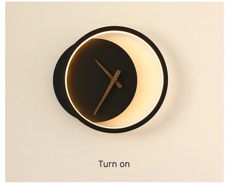 Modern LED Clock Wall Lamps