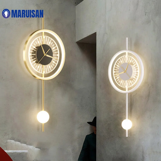 Modern Wall Clock LED Light