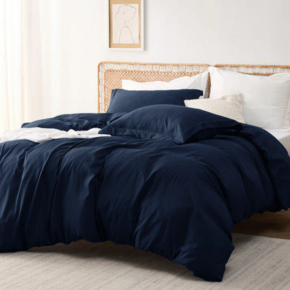 Duvet Cover - Derived from Bamboo Cooling Duvet Cover Set, 1 Duvet Cover  & 2 Pillow Shams