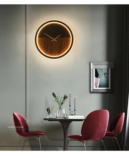 Modern LED Clock Wall Lamps