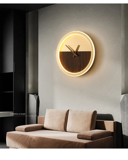 Modern LED Clock Wall Lamps